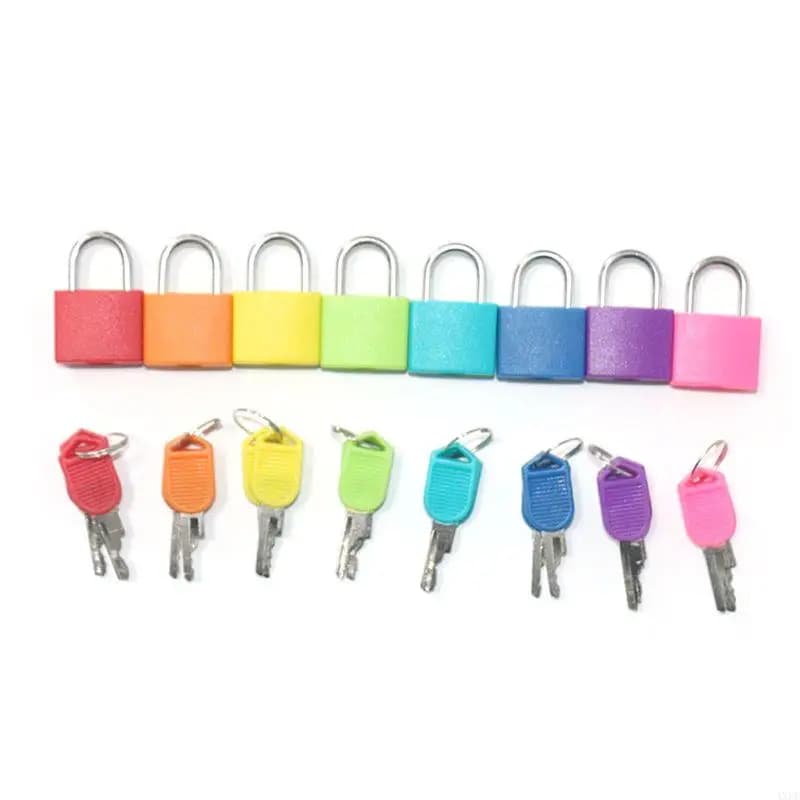 4XFE Serrature per apprendimento colorate Set chiavi per bambini Serrature per apprendimento con chiavi Mini lucchetto con