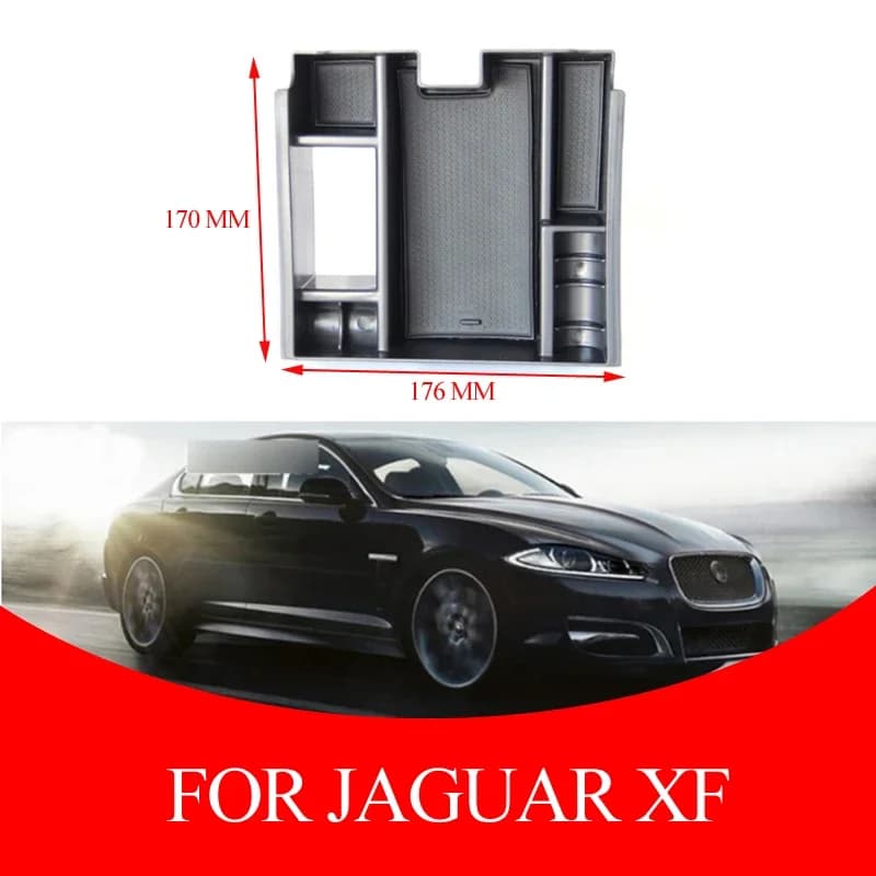 Scatola bracciolo per Jaguar XF 2010-2015 Car Center Console Bracciolo Scatola di immagazzinaggio Organizer Vassoio Accessori auto