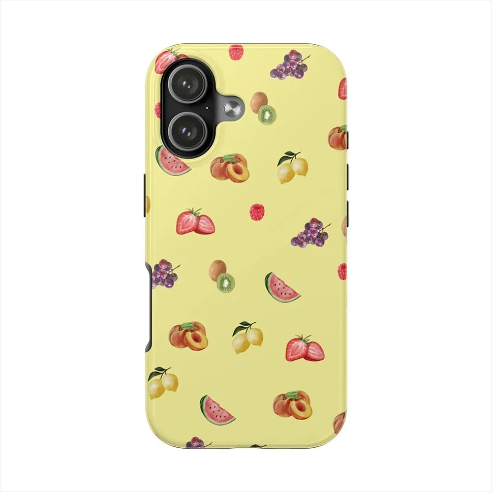Cover per iPhone Tutti Frutti Pop di Lusso a Doppio Strato per iPhone 17 16 15 14 13 12 11 X XS XR XSMAX 7 8 Air Pro Max Plus