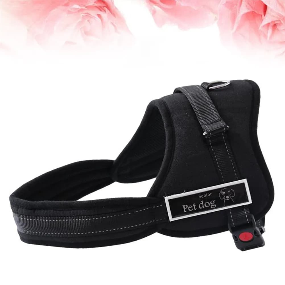 Comfortable Sponge-Padded Dog Harness Vest with Breathable Mesh Lining Dual Attachment Points Front Rear D-Rings for Training
