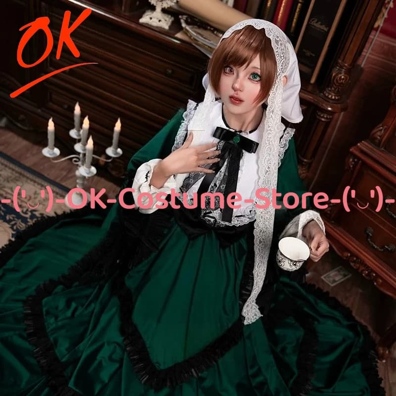 Costume cosplay Rozen Maiden Suiseiseki, abito vittoriano, abito da gemella della terza bambola, uniforme per feste di Halloween e carnevale