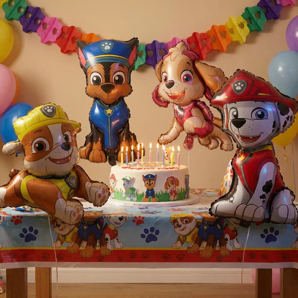 Paw Patrol Foil Balloons Cartoon Rescue Dog Chase Rubble Balloon Kids Birthday Party Decoration Supplies Themed Baby Shower Gift