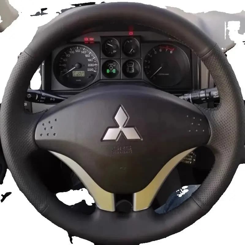 For Mitsubishi Pajero 2008-2011 V73 2011 L200 Car cover in real black leather hand sewn