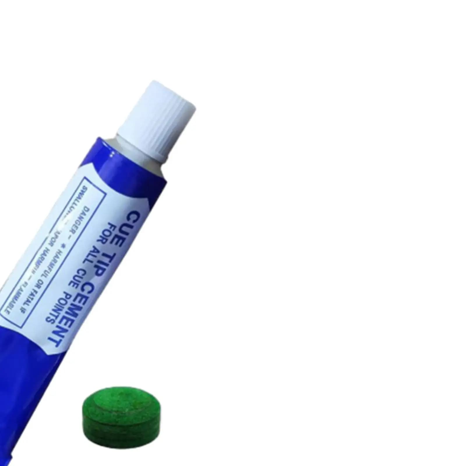 Cemento di ricambio per puntali da biliardo in PU rigido verde da 12 mm con colla a rapida asciugatura per la manutenzione delle stecche da biliardo