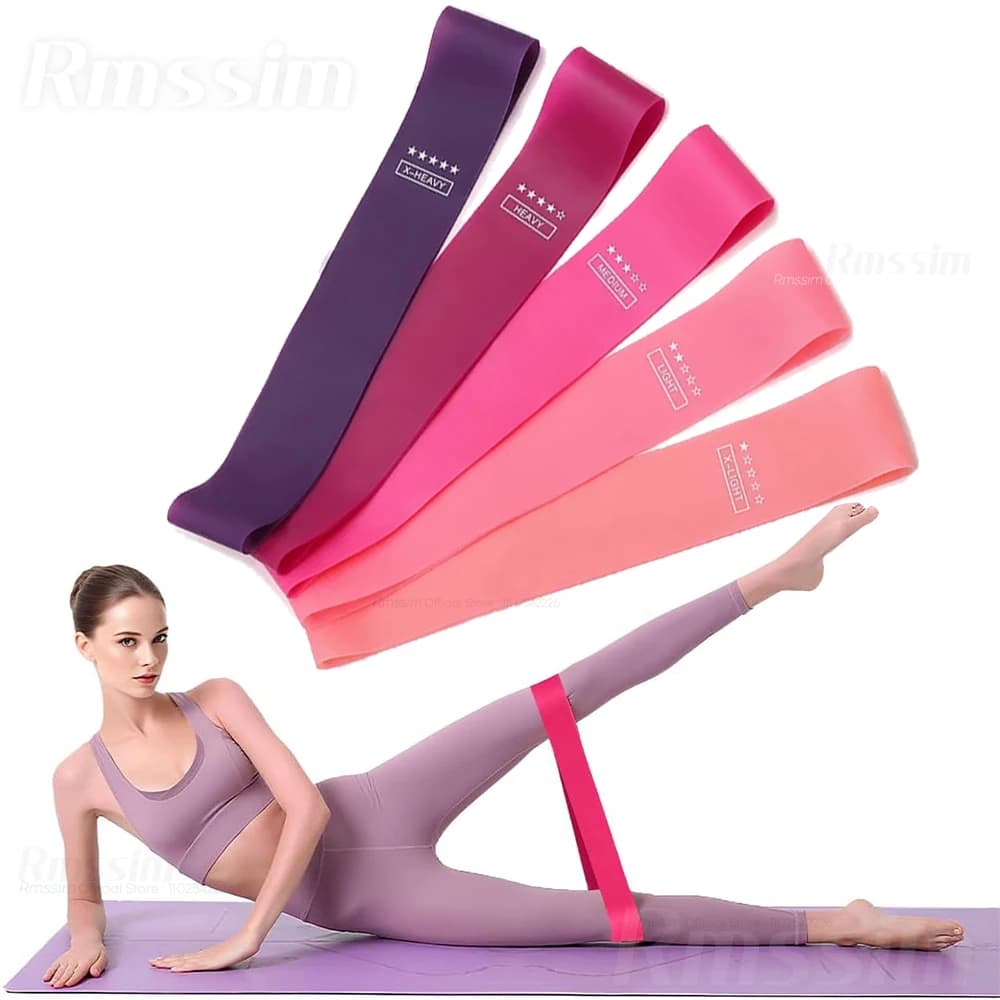 Fasce di Resistenza Diverse, Bande Elastiche per Yoga, Fitness, Allenamento, Tensione Anca, Gambe, Squat, Danza, Elastici ad Anello per Stretching