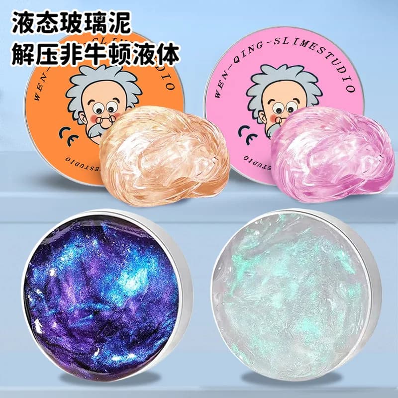 Stress Relief Toys Putty Crystal Vibrant Glass Mud Playdough Reusable Non-Newtonian Fluid Funny Toy Pinchle Birthday Gift