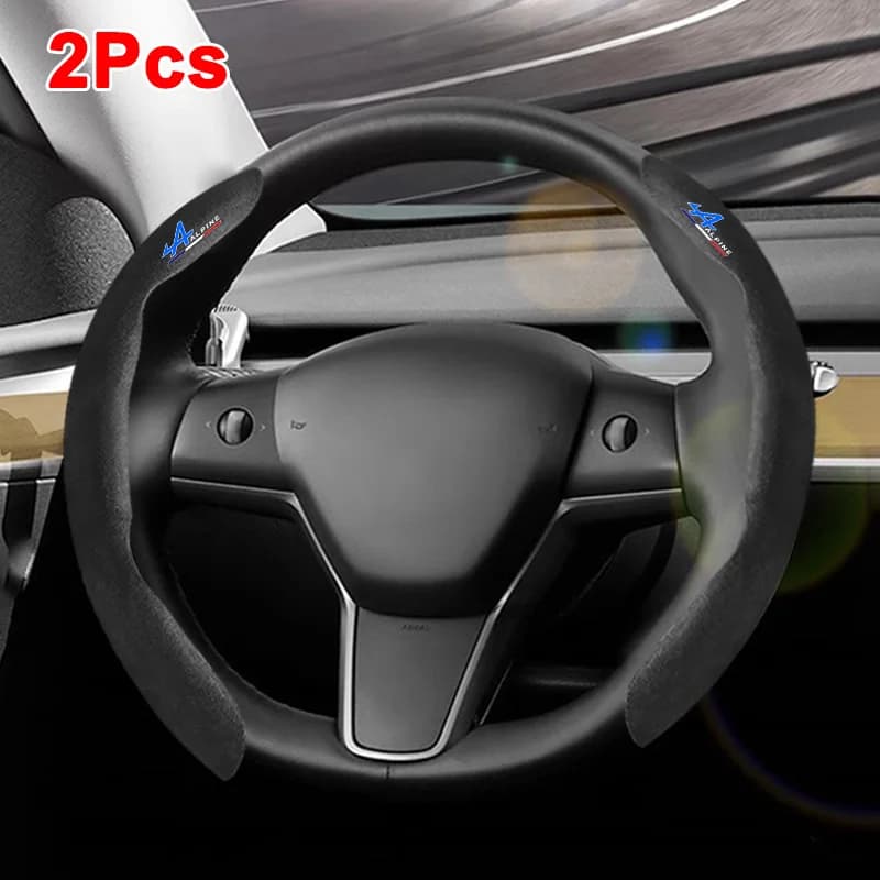 Anti-slip steering wheel cover for Alpine A290 GTS A110 Espace Austral Renault Megane Clio Logan, Car accessories