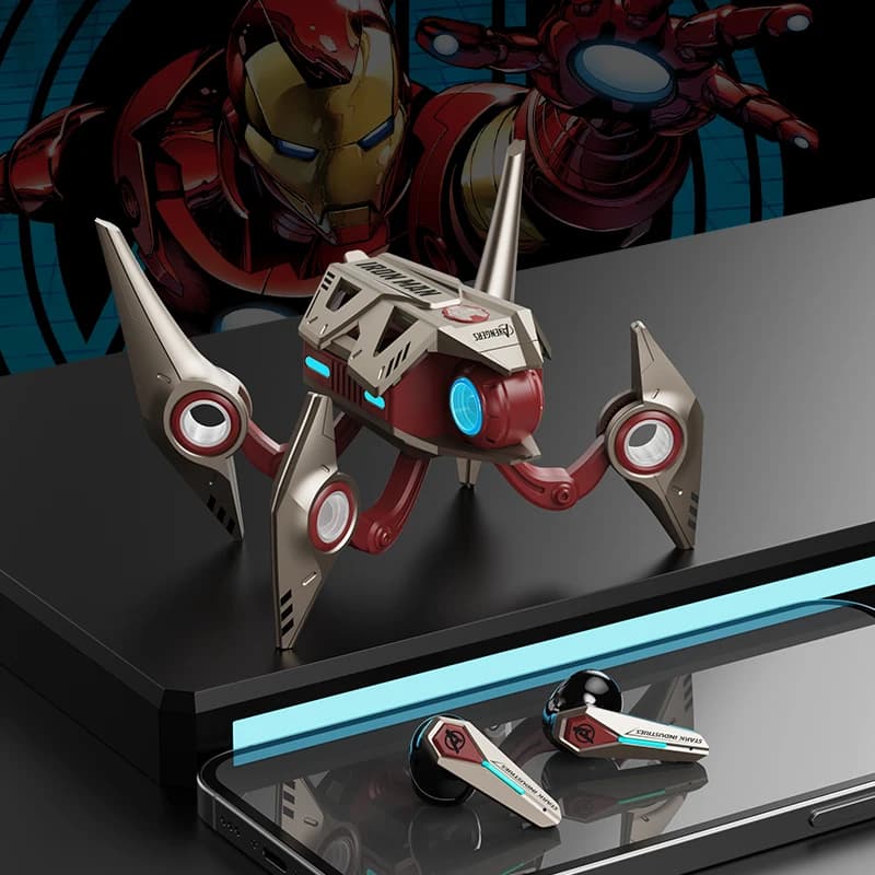 MARVEL PM01 Bluetooth stereo Mecha style (TWS) earphones with active noise cancelling (ANC) for Android and IOS