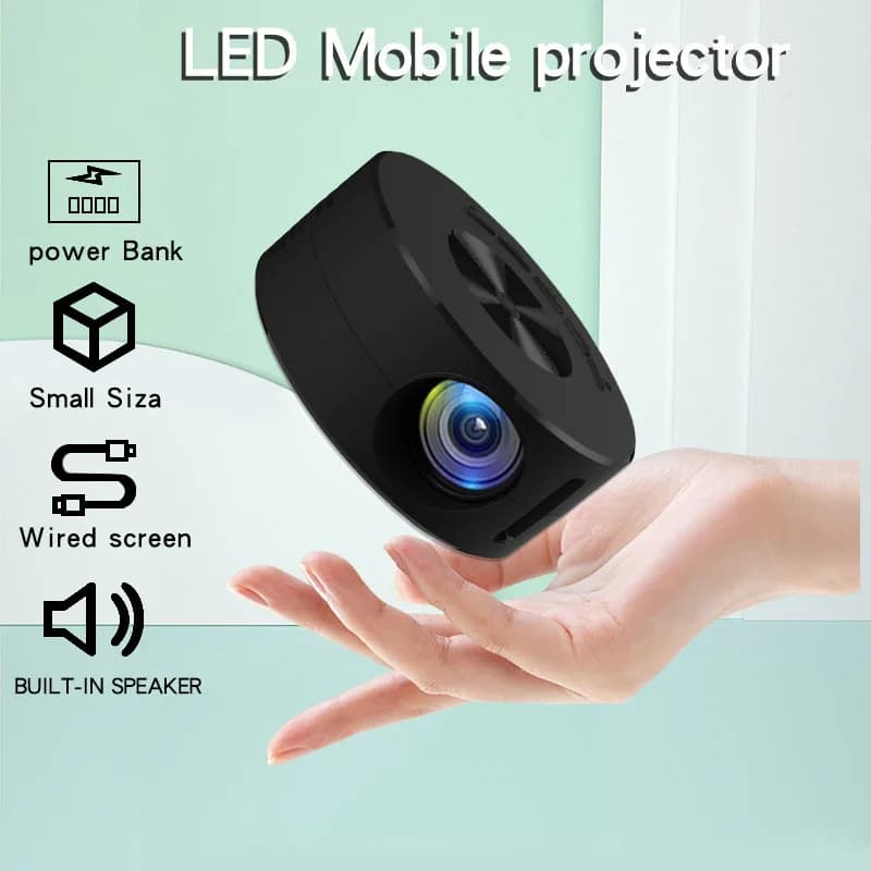 YT200 HD Home Theater Proiettore di illuminazione a LED Mini proiettore portatile, Home Theater mobile