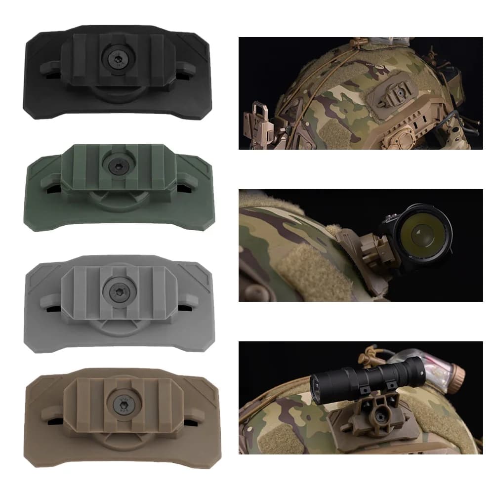 OPHIDIAN Accessori per casco da caccia Lampada frontale per casco universale Adattatore base girevole per visione notturna Installazione conveniente