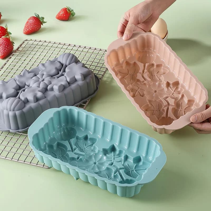Stampo in silicone a forma di fiore per cuocere tostate, decorazioni per torte, sapone fatto a mano, gelatina e cubetti di ghiaccio, sgancio facile antiaderente