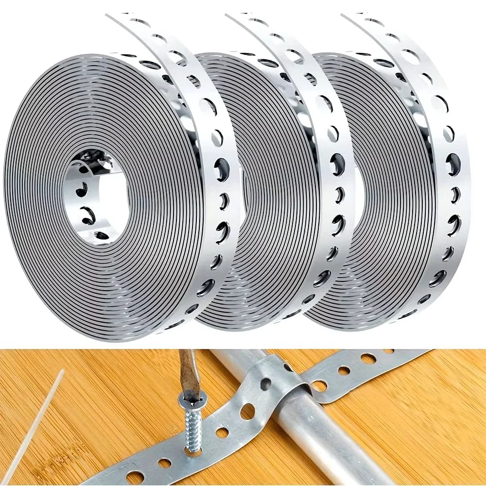 1 roll of galvanized steel tape, multi-slot pre-forated metal tape for tube and sheet metal support