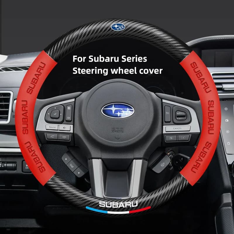 Carbon Fiber Leather Cover for Subaru Forester, Outback, Crosstrek, Impreza, WRX, BRZ, Levorg, Ascent, STI etc. Anti-slip