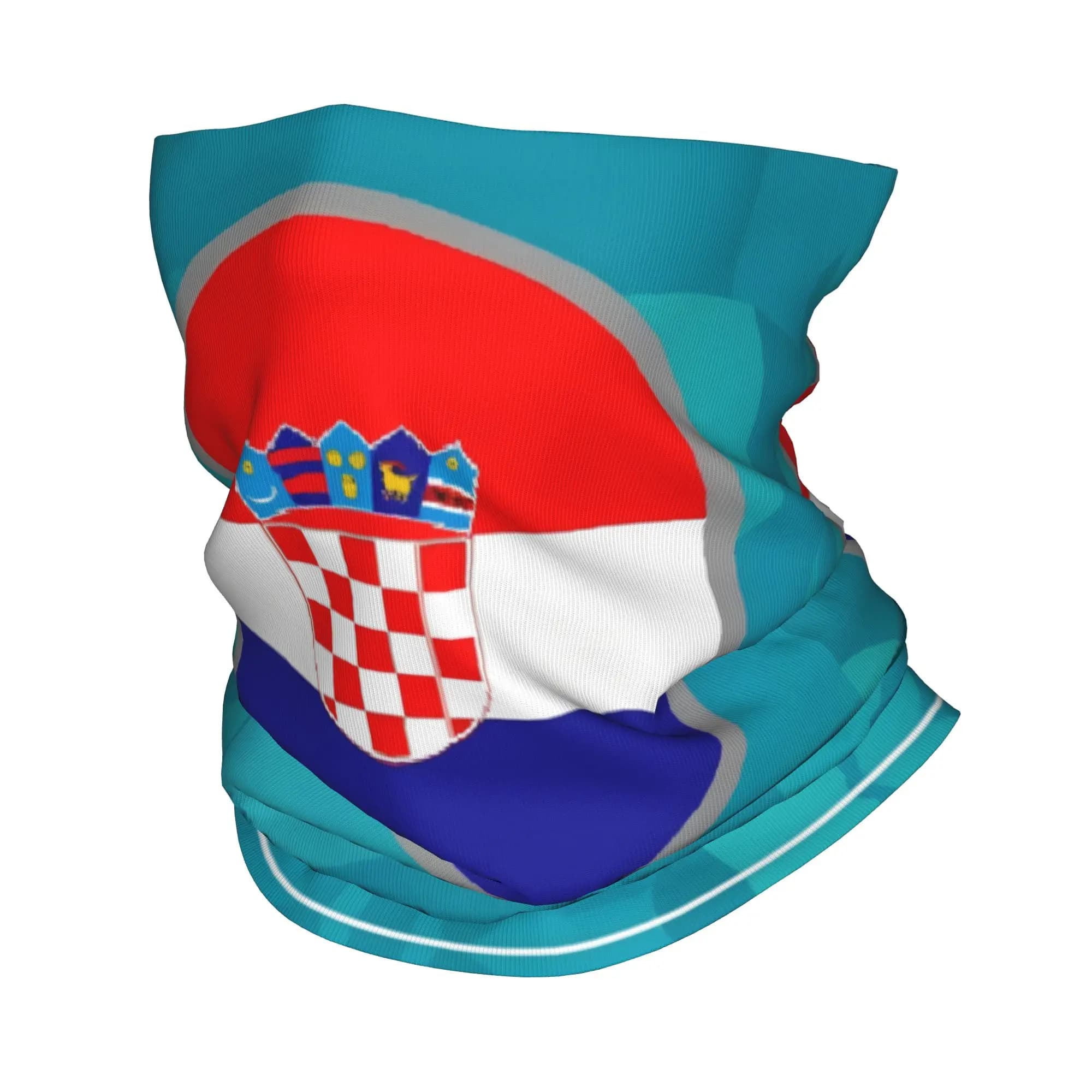 Bandana Croata Multifunzione con Stampa, Scaldacollo per Motocross, Sciarpa Avvolgente, Maschera per Ciclismo ed Escursionismo, Unisex per Adulti, Invernale