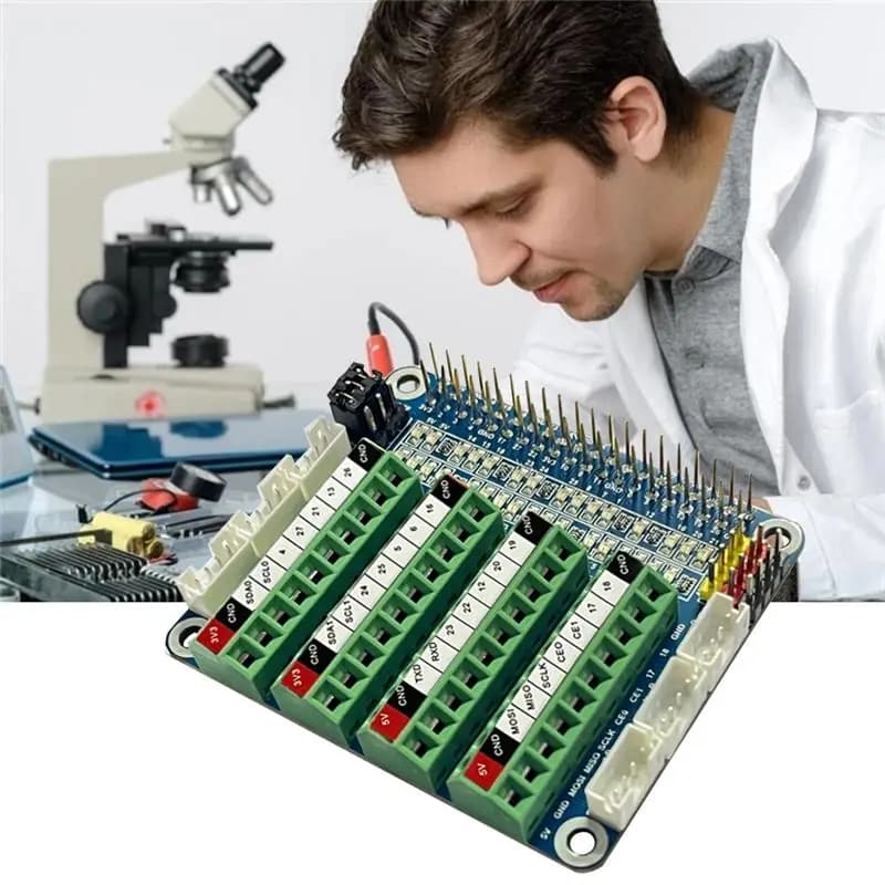 NewABNR Pi ALL GPIO Test Board for Raspberry Pi 3B/4B PCF8591 Sensor LED Expansion Board GPIO IO Port Test Board ADC/DCA
