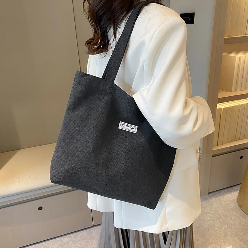 Large Capacity Women's Washed Canvas Bag Simple Bag for Communalism Large Oxford Fabric Bag Single Bag