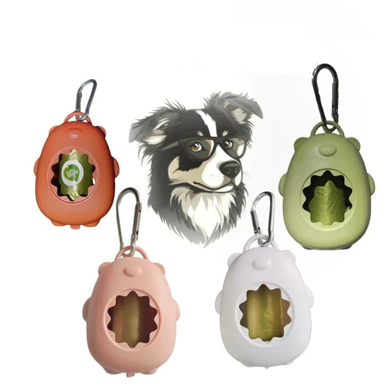 Porta Sacchetti per Escrementi di Cane Personalizzato alla Moda, Dispenser Portatile Elegante per Sacchetti di Rifiuti per Animali, Accessori per la Pulizia