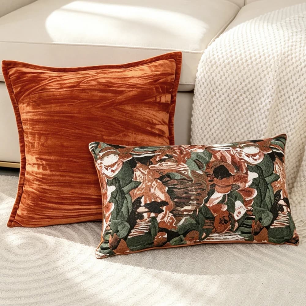 BUYNOW 1 Pezzo Copricuscino Jacquard in Velluto Morbido per Divano, Letto, Soggiorno, Camera da Letto, Federa Decorativa
