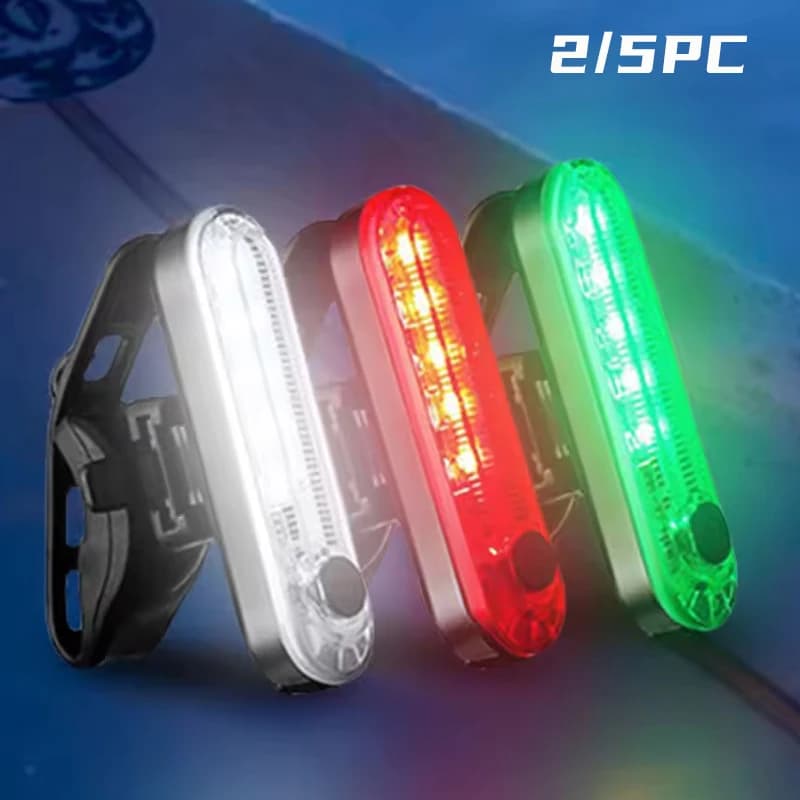 2/5PCS Bucklos Bike Front Light Set USB Charge Bicycle Headlight Waterproof Mtb Light Cycling Backlight Led Green Red White