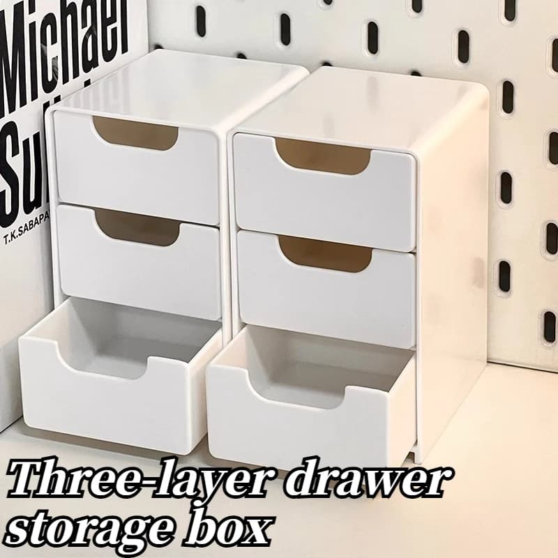 Organizer da scrivania con cassetti, contenitore per cancelleria, organizer per dormitorio, portaoggetti per piccoli oggetti, stile giapponese