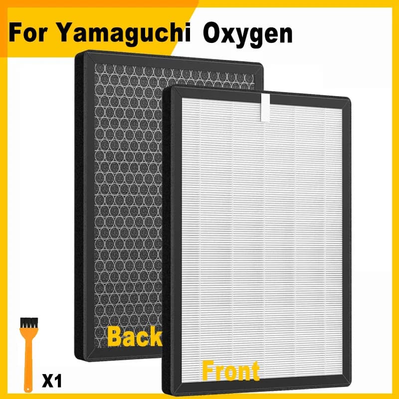 Filtro a carbone attivo composito HEPA personalizzato 326 x 231 x 35 mm Sostituzione per purificatore d'aria ad ossigeno Yamaguchi