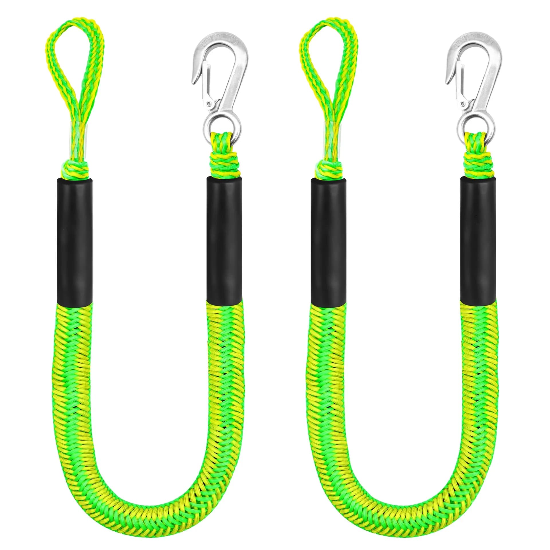 Corde di ormeggio elastiche 2/1 pz con ammortizzatori, ganci in acciaio inossidabile regolabili per kayak, moto d'acqua, pontone, canoa