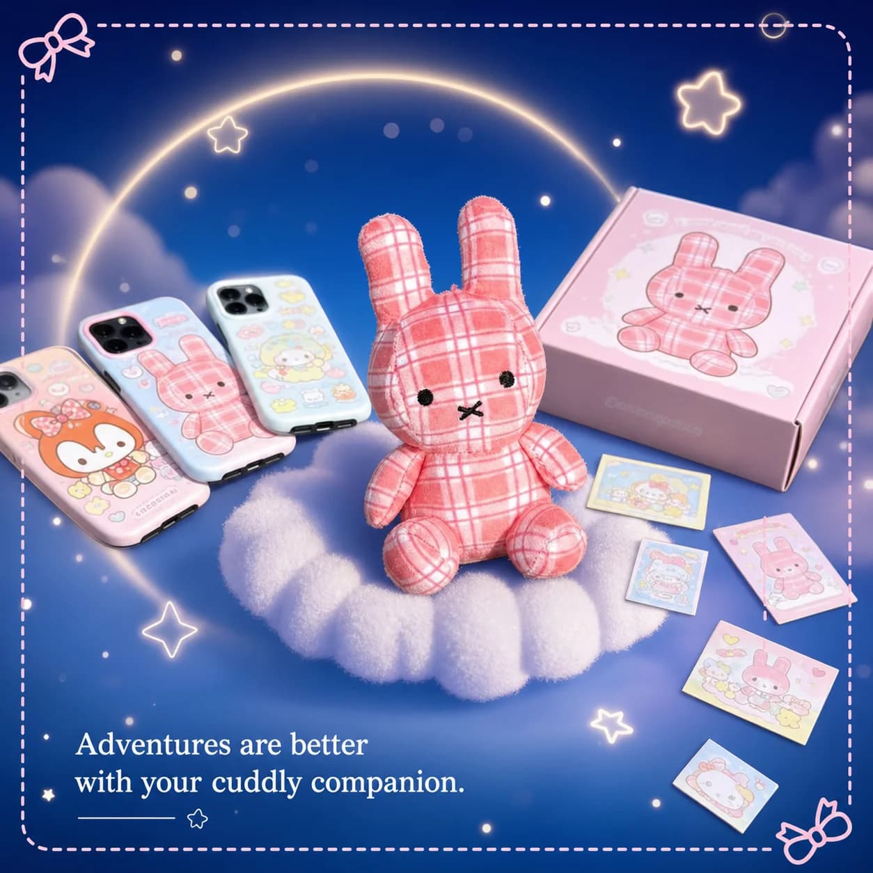 Hot Sale Miffy Rabbit Plush Toy Stuffed Animal Keychain Bag Charm Cream Pink Blue Butter Cute Soft High Quality Cartoon Lovely