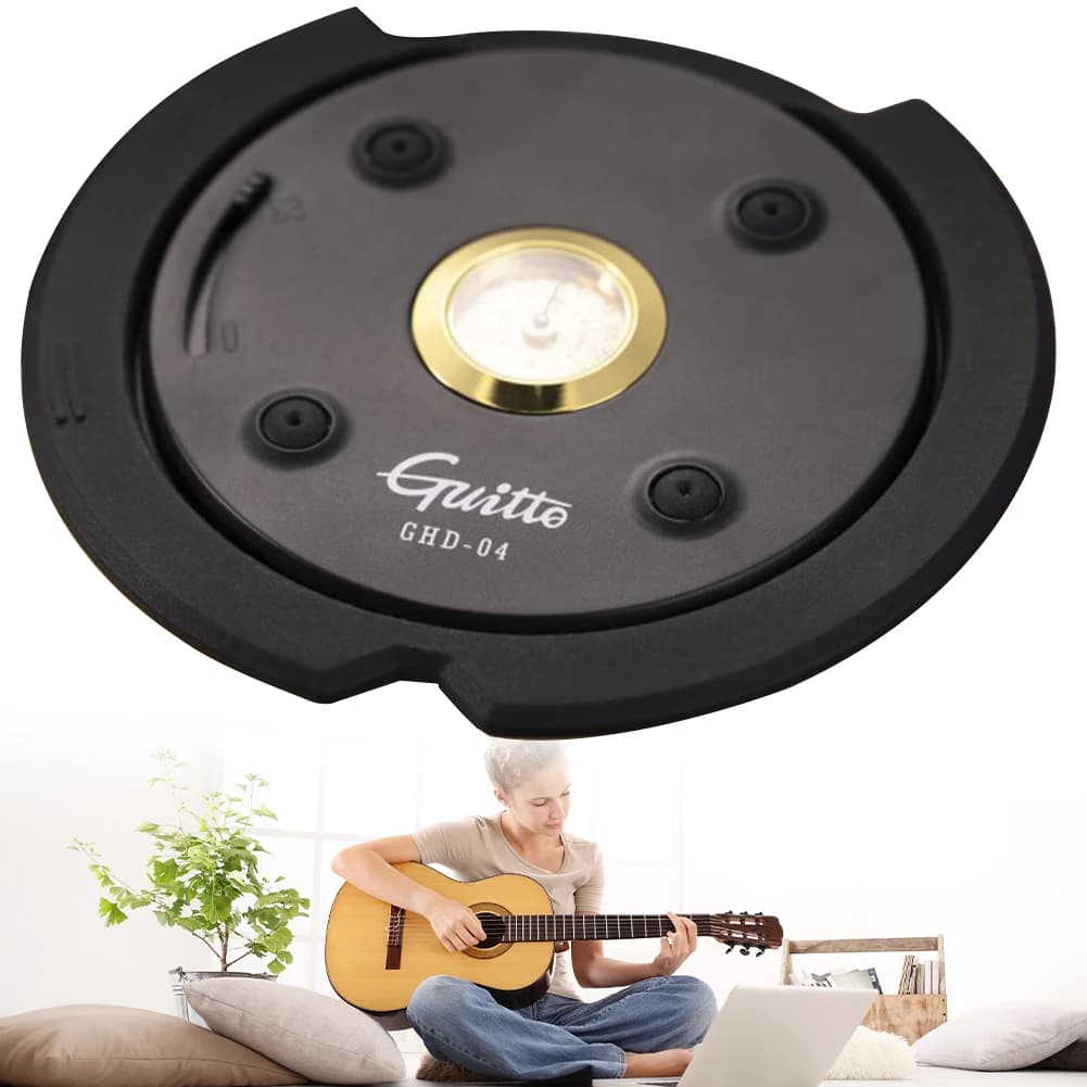 Umidificatore per Chitarra Acustica, Copertura per Foro Sonoro con Igrometro, Accessorio per la Cura e la Manutenzione della Chitarra