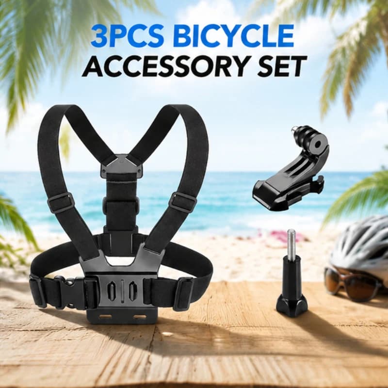 Kit di Montaggio Regolabile per Action Camera, Supporto per Testa e Petto Compatibile con GoPro, DJI Osmo, SJCAM, AKASO, Insta360