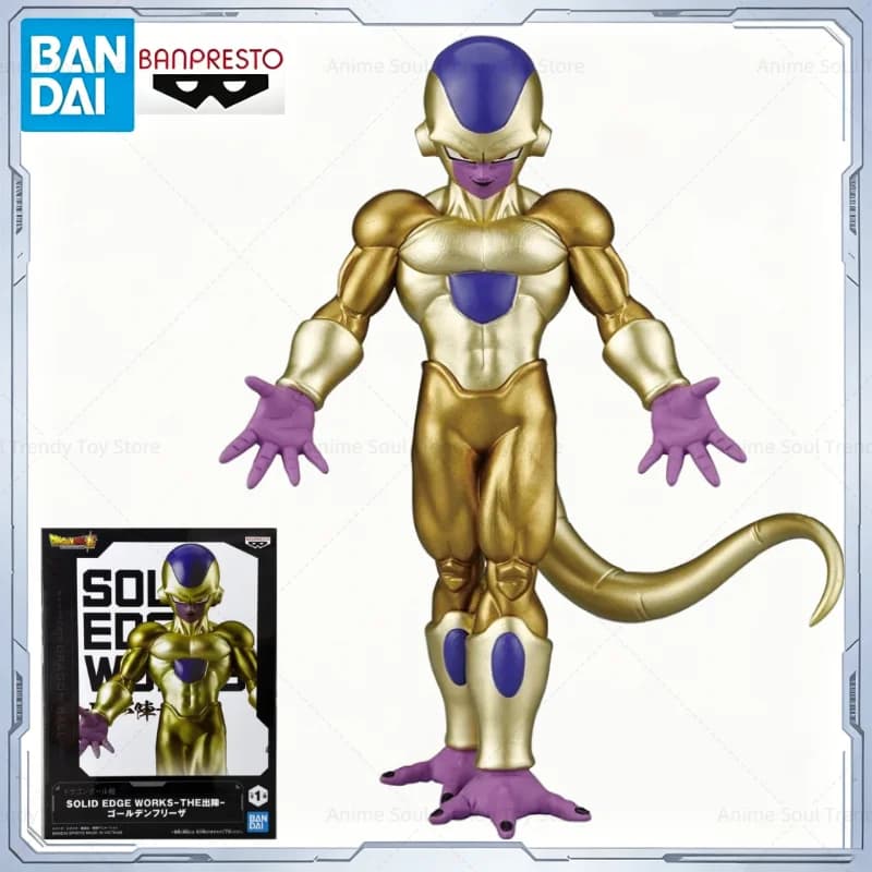 Original Bandai Banpresto Dragon Ball Super Golden Frieza 17cm Heavy Gold Paint Anime Action Figure Collectible Gift AS
