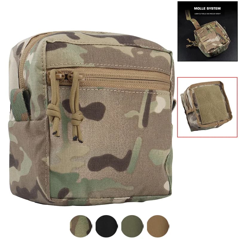 Compact MOLLE GP Pouch Small Panel Organizer Airsoft Plate Carrier Belt Chest Rig Attachment System Belt Airsoft Hunting Bags