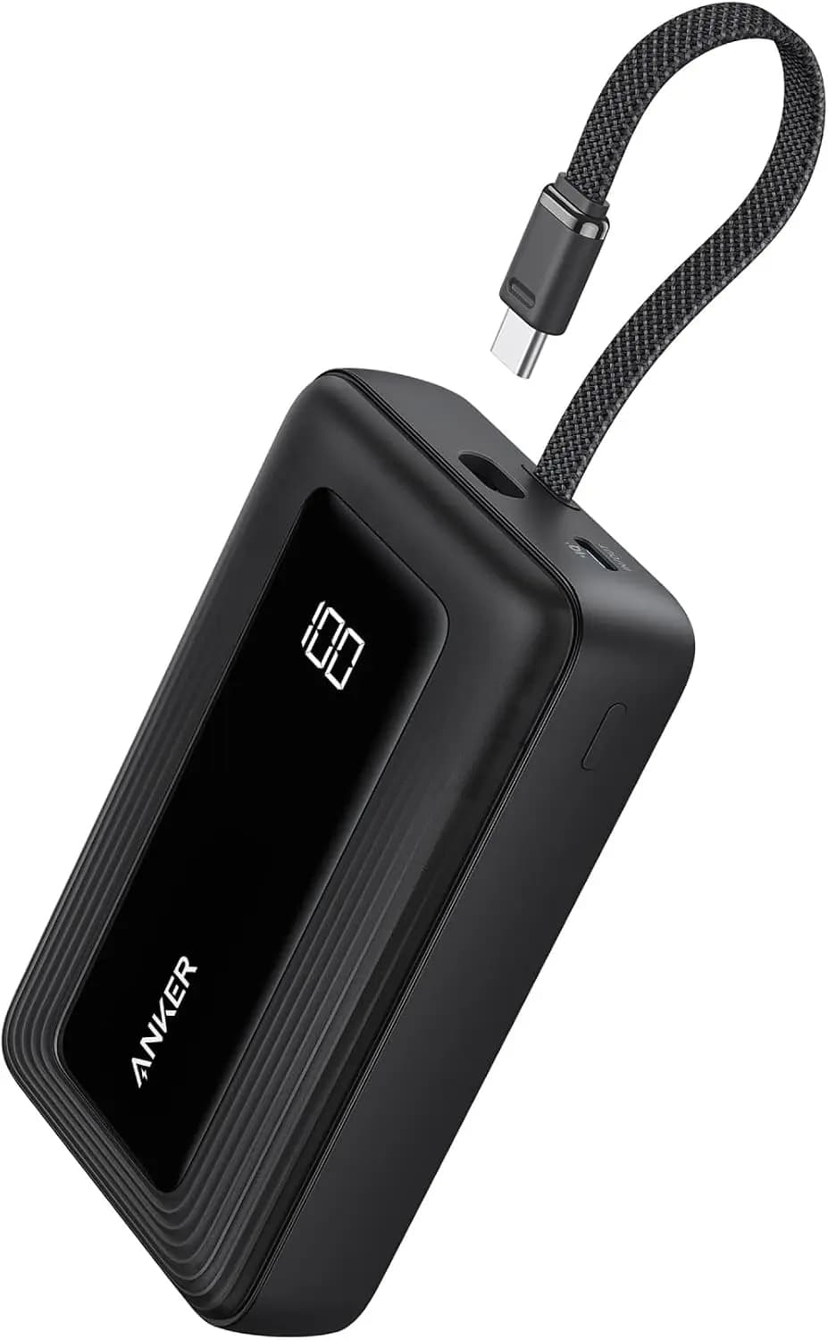 Power Bank, 20,000mAh 45W Max Fast Portable Charger with Built-in USB-C Cable, USB C&A, 40W Battery Pack
