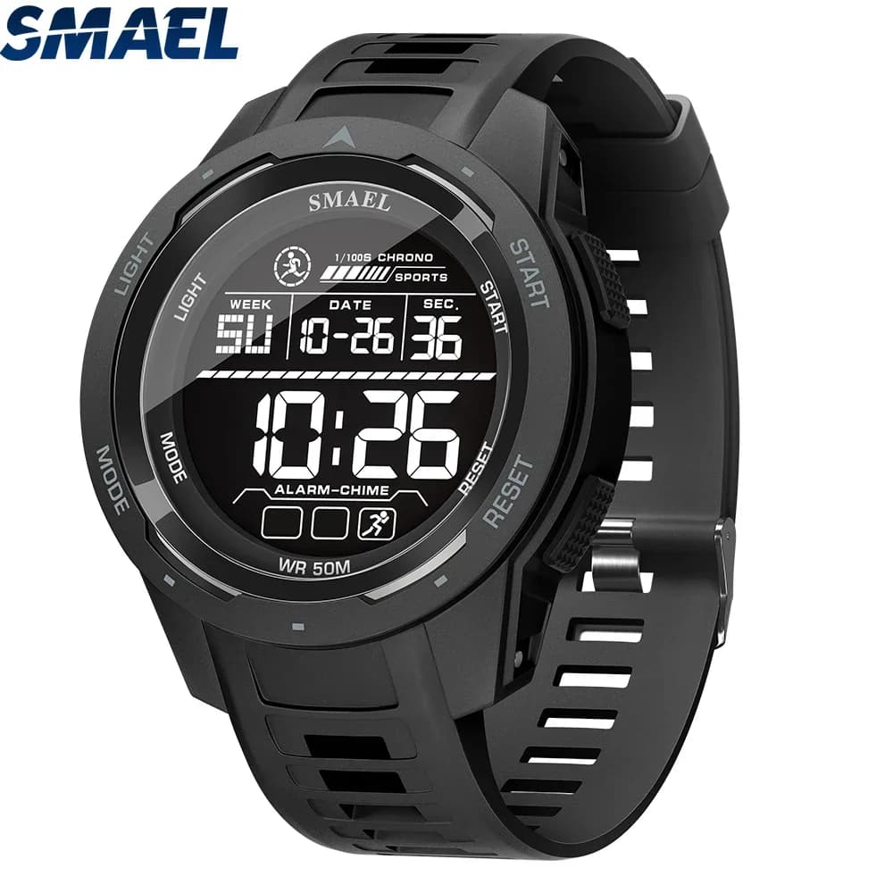 SMAEL 8105 waterproof watch chronometer with digital light for men digital watches sports 50m LED wristwatch
