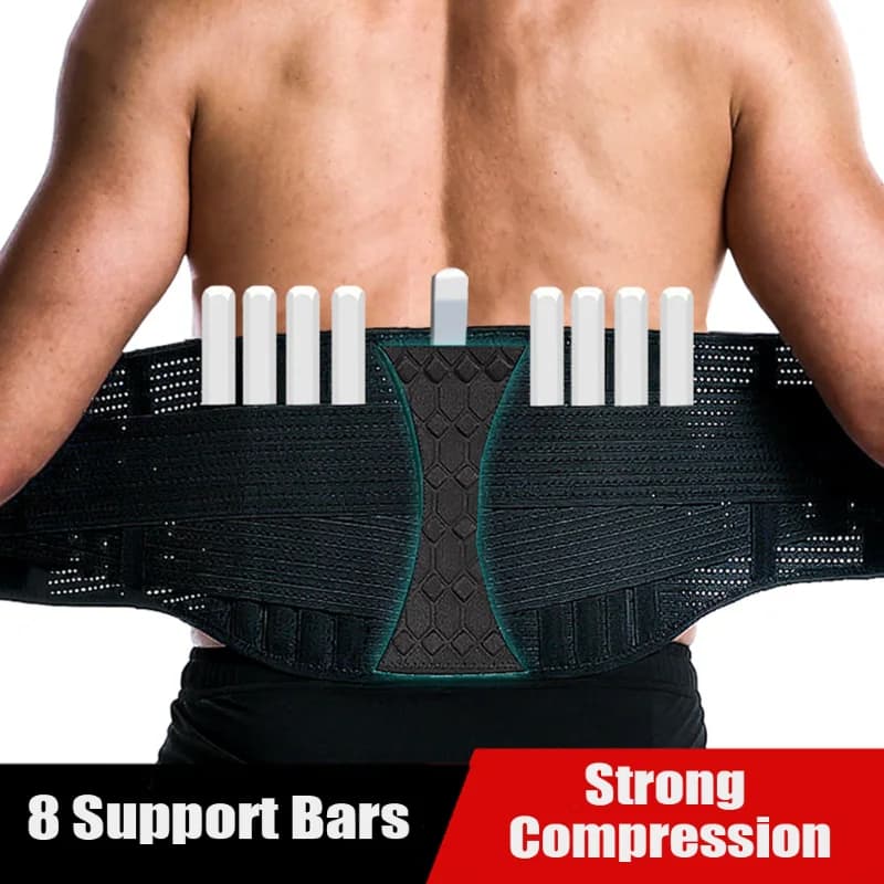 Sport tutore per la parte bassa della schiena cintura di supporto lombare cinghie di supporto per la vita regolabili per il sollievo dal dolore alla schiena corsetto Body Shaper cinture da palestra