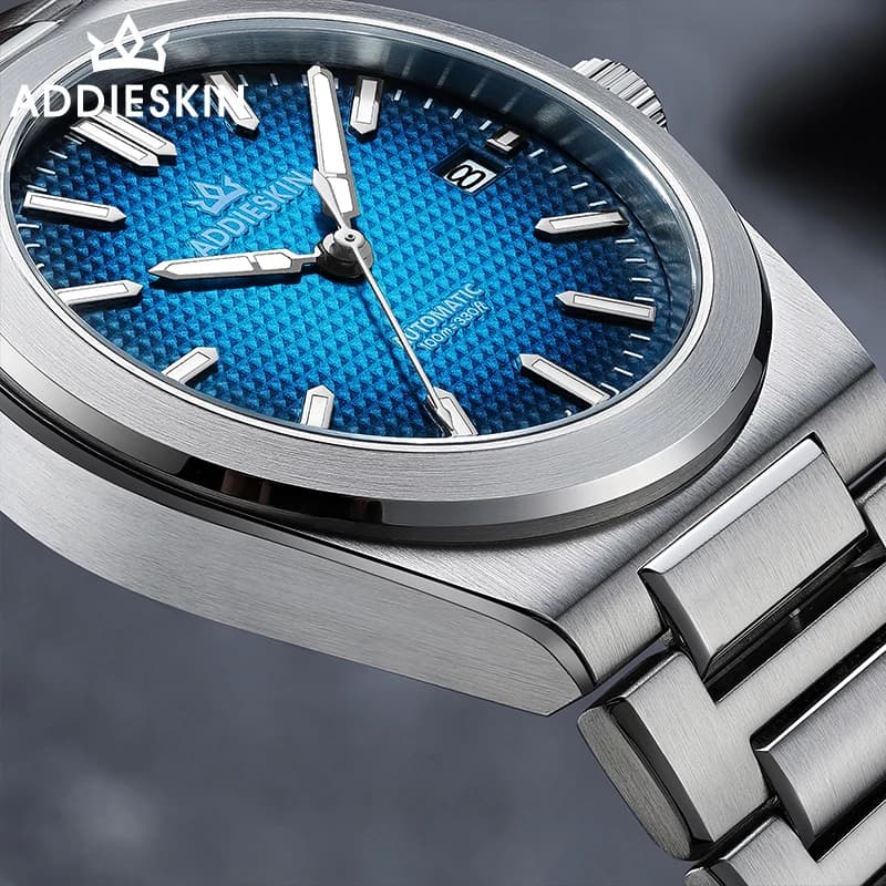 AddiesKin 39mm Orologio da uomo 100m Diver 9015 Vetro zaffiro Acciaio inossidabile 316L K004 BGW9 Orologi meccanici automatici luminosi