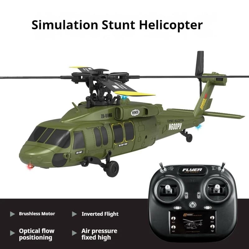 Nuovo K200 Brushless 6 Canali Aileron Free Black Bee Stunt Rc Elicottero Giocattolo Flusso Ottico Posizionamento Rc Modello di Aereo Ragazzi Regalo