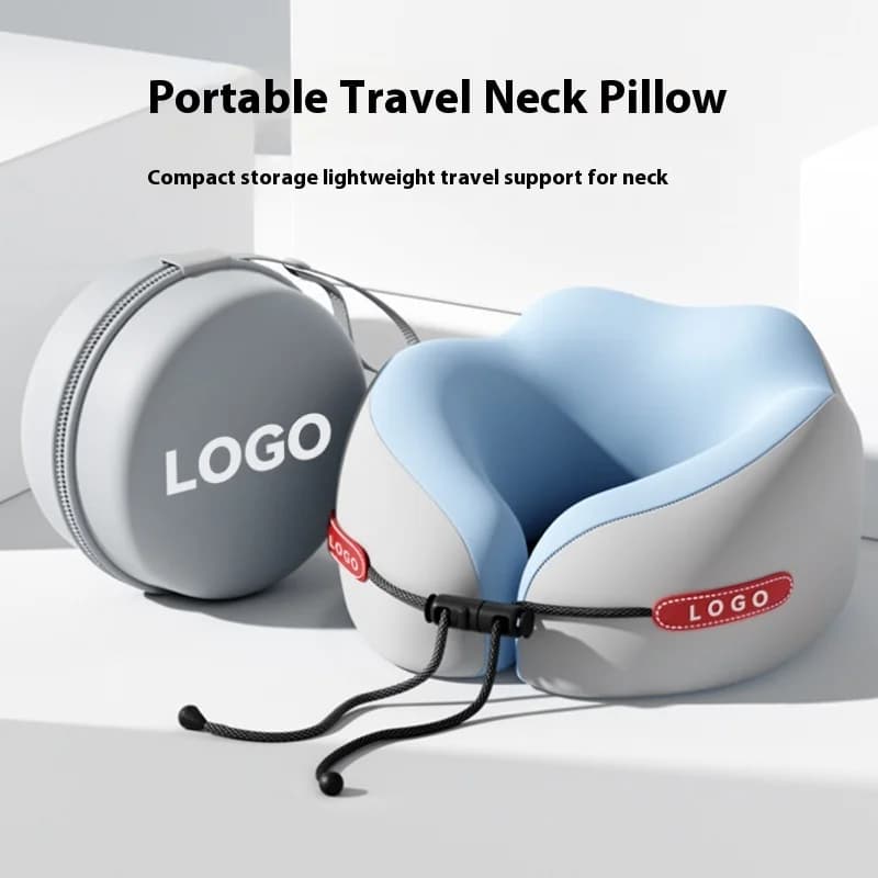 Memory Foam personalizzato per cuscino da viaggio per aereo portatile a forma di U di vendita caldo o comodo sonno in movimento