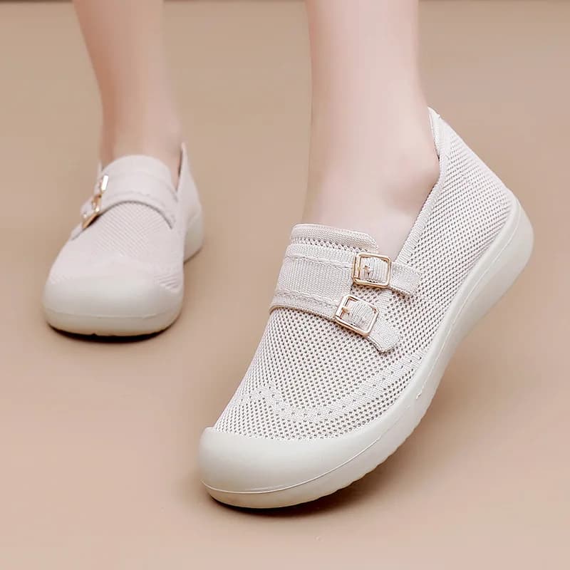 Fashion Casual Shoes Versatile, Breathable in Knit, Spring Summer 2026, Comfortable Women's Moccassine to Walk Every Day