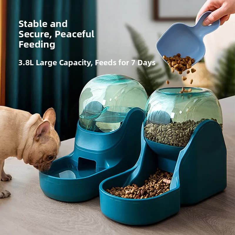 Automatic Pet Feeder Plastic Bowl Drinking Water Dispenser Dog Bowl Pet Food And Water Bowl And Dog Slow Feeder Bowl