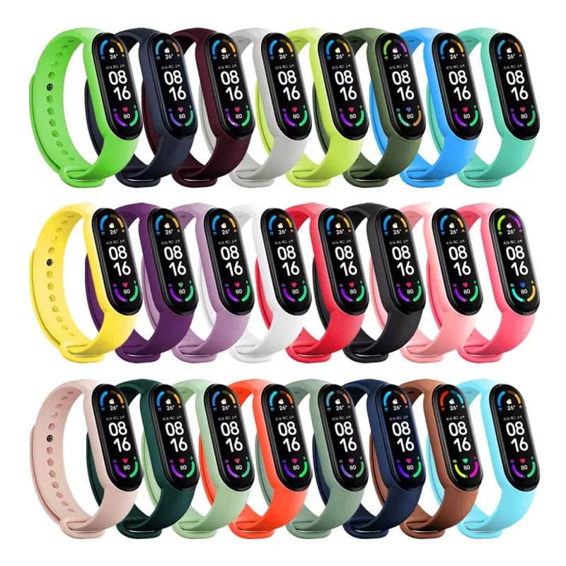 Official Silicone Strap for Xiaomi Mi Band 4 5 6 7 Bracelet Miband4 miband7 Correa Mi band 3 4 5 6 7 Band