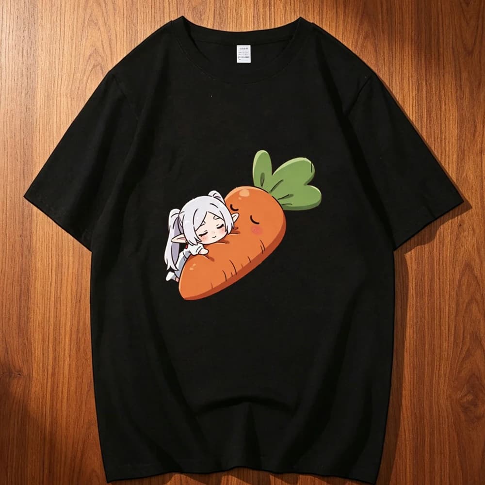 Frieren cotton tshirt men University korean clothes graphic 80s top tees Comfortable Pop Culture Grunge Graphic Punk streetwear