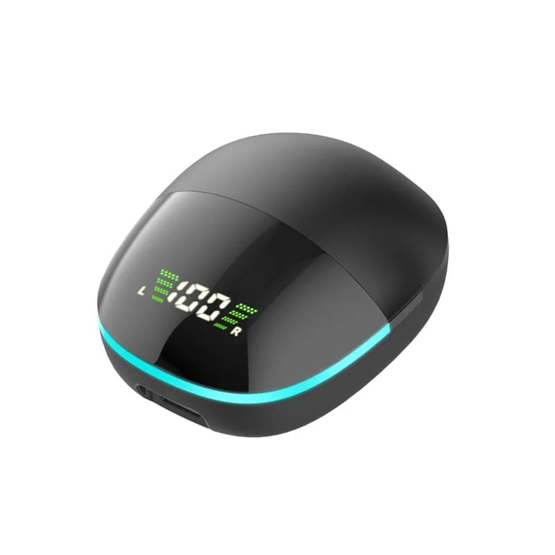 Rockmia Mini TWS Auricolari da gioco ETE-73 G9S Bluetooth 5.0 Auricolari wireless Cuffie Bassi pesanti Suono profondo Display a LED digitale