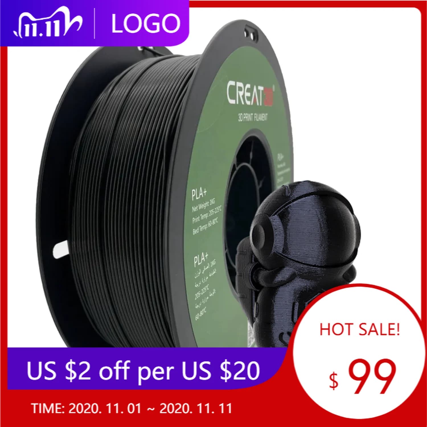 STLFCREAT3D Filamento 3D all'ingrosso 1.75mm/3mm 1kg/3kg/5kg Migliore Resistenza Liscio PLA/PLA+/PETG/ABS/TPU/SILK PLA Filamento per Stampante 3D