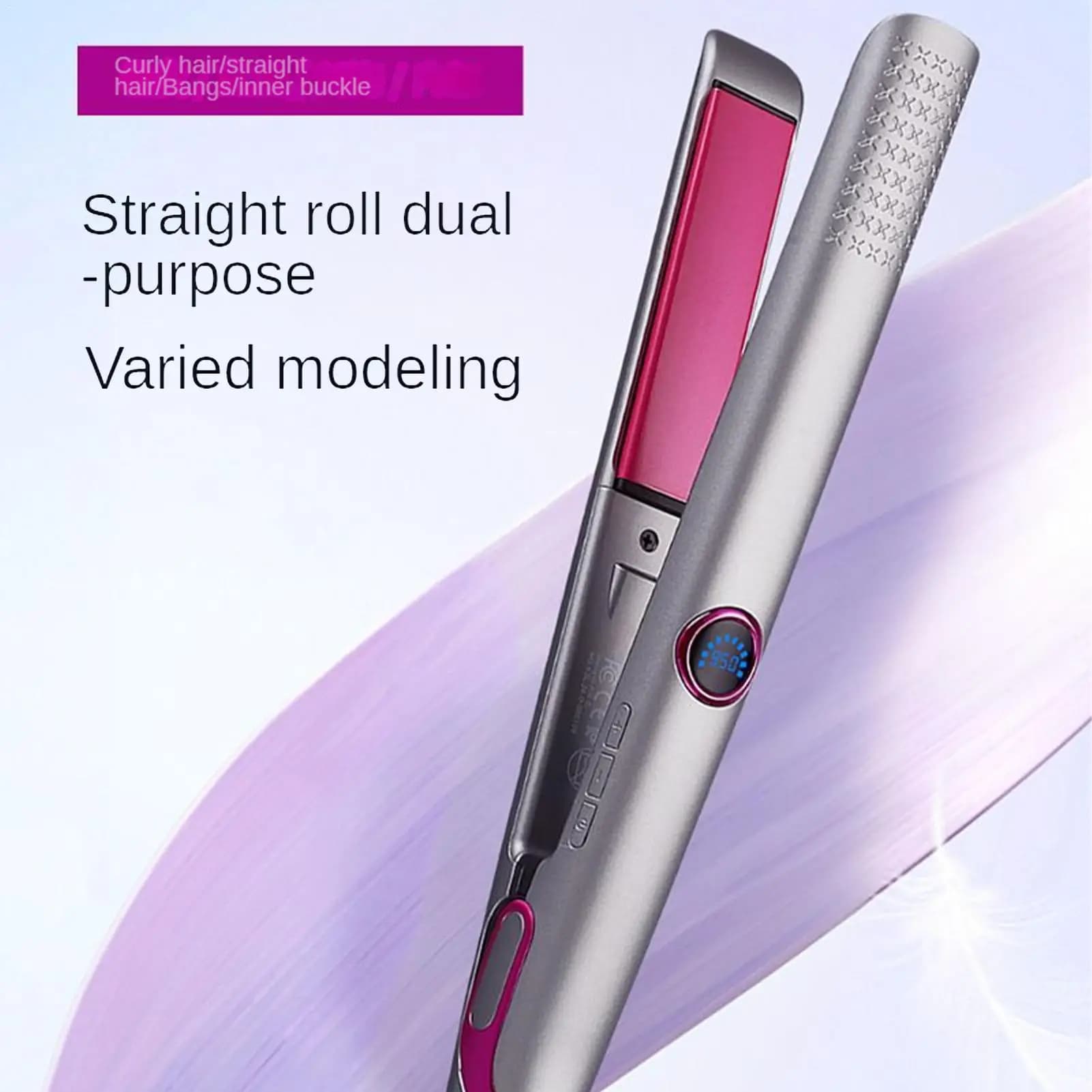 Women's Hair Plate 10 Level Electric Styling Equipment with LCD Display Ceramic Iron for Home Travel Show