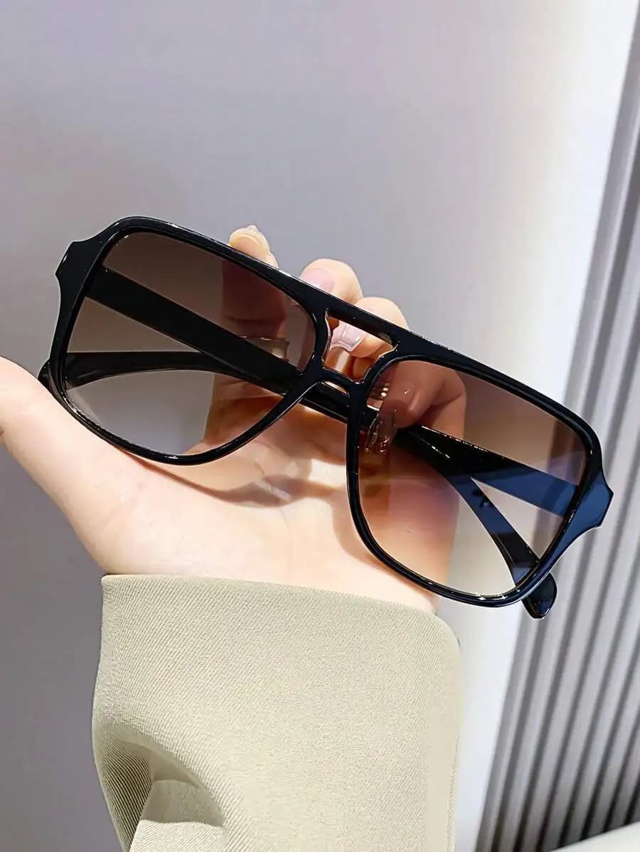Unisex Square Plastic Aviator Style Fashion Sunglasses For Beach Outdoor Travel