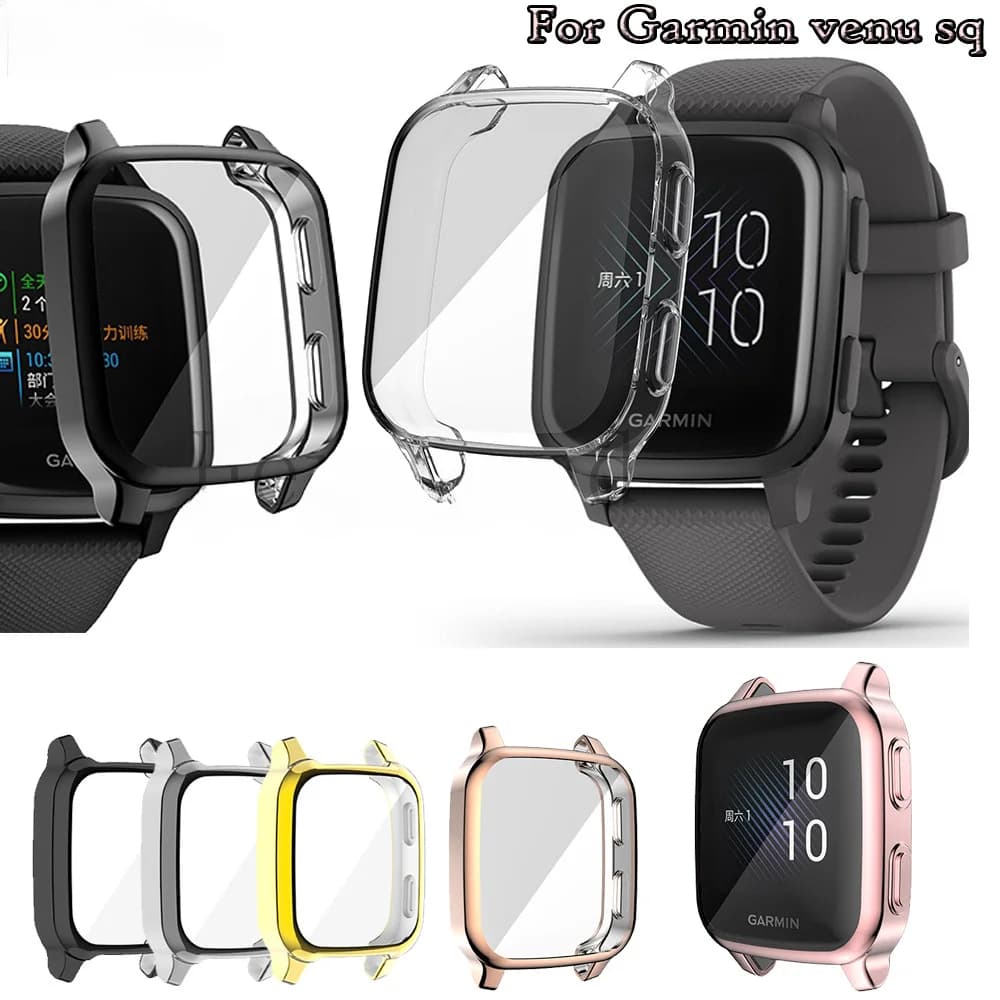 Custodia protettiva completa Cover Shell per Garmin Venu SQ / venu sq music /venu sq2 SmartWatch protezione dello schermo Accessori morbido TPU