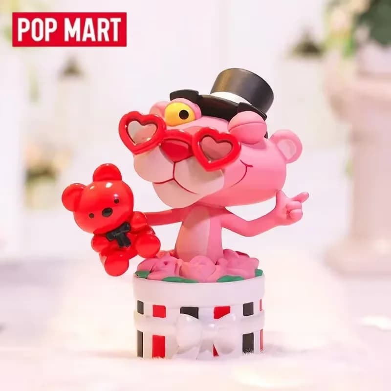 POP MART Pink Panther Confessione Scatola cieca Scatola misteriosa Bambola Cute Anime Figure Guess Bag Giocattoli Desktop