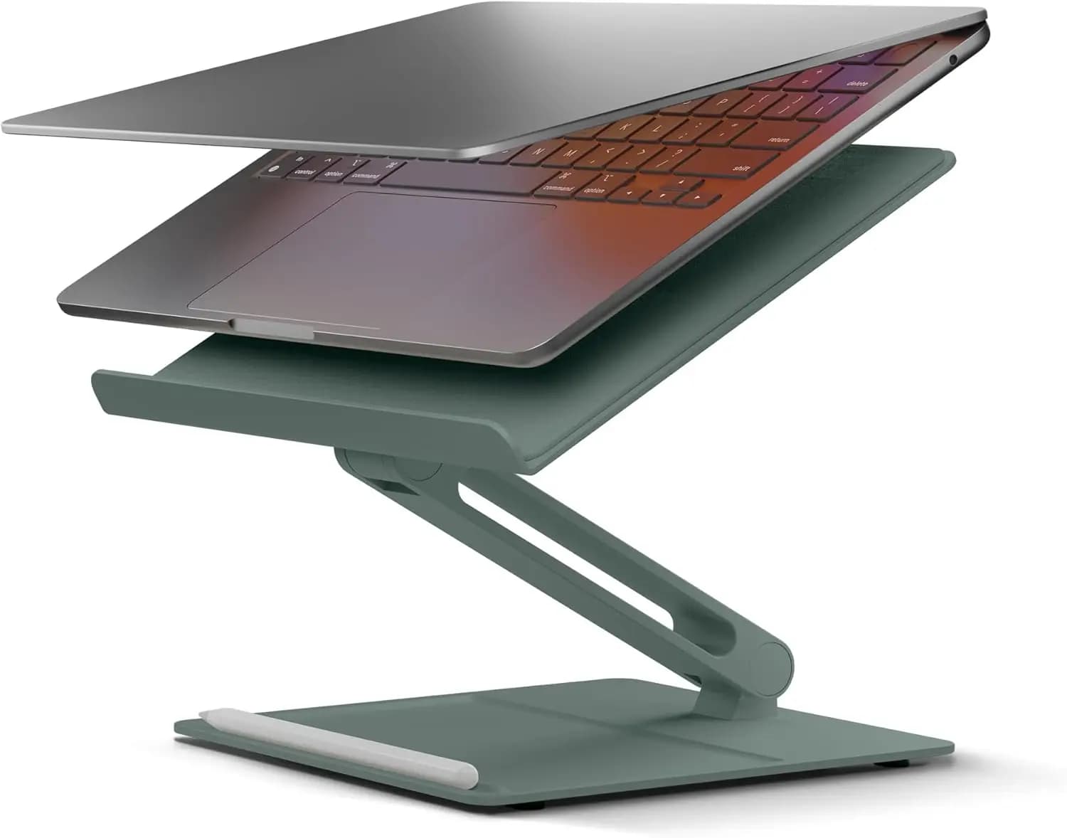 Supporto per laptop regolabile per postura ergonomica: compatibile con la maggior parte dei laptop e tablet fino a 5 kg, verde ardesia
