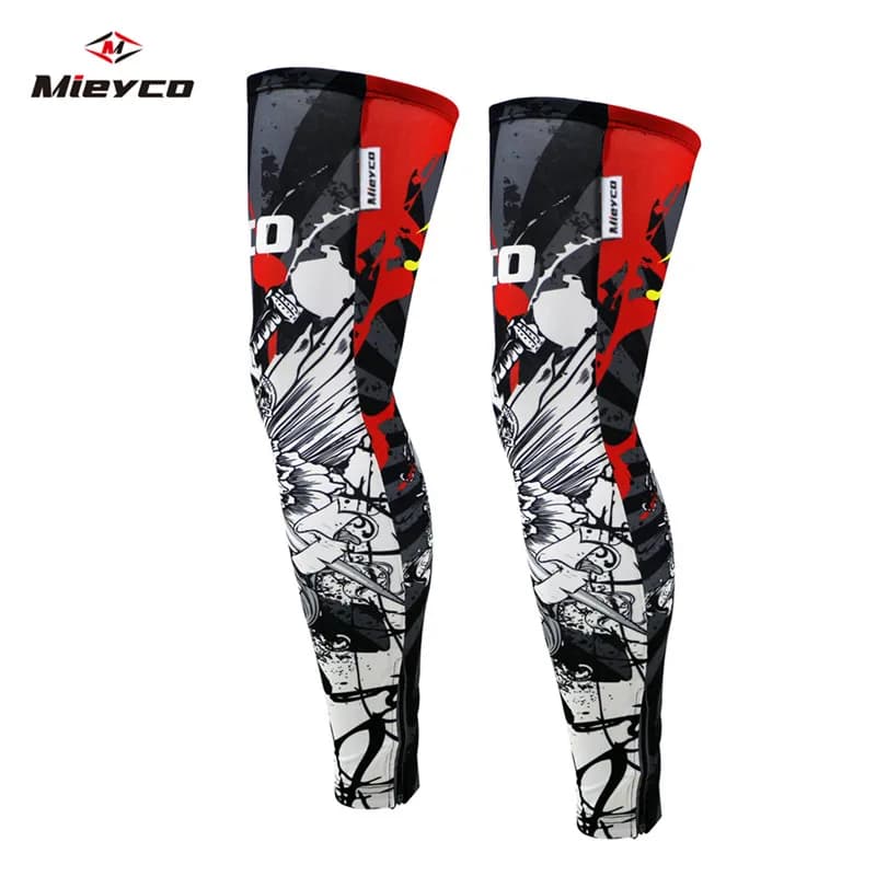 Reflective Cycling Leg Warmers Men Women UV Protection MTB Bike Leg Sleeves Breathable Outdoor Riding Bicycle Accessories