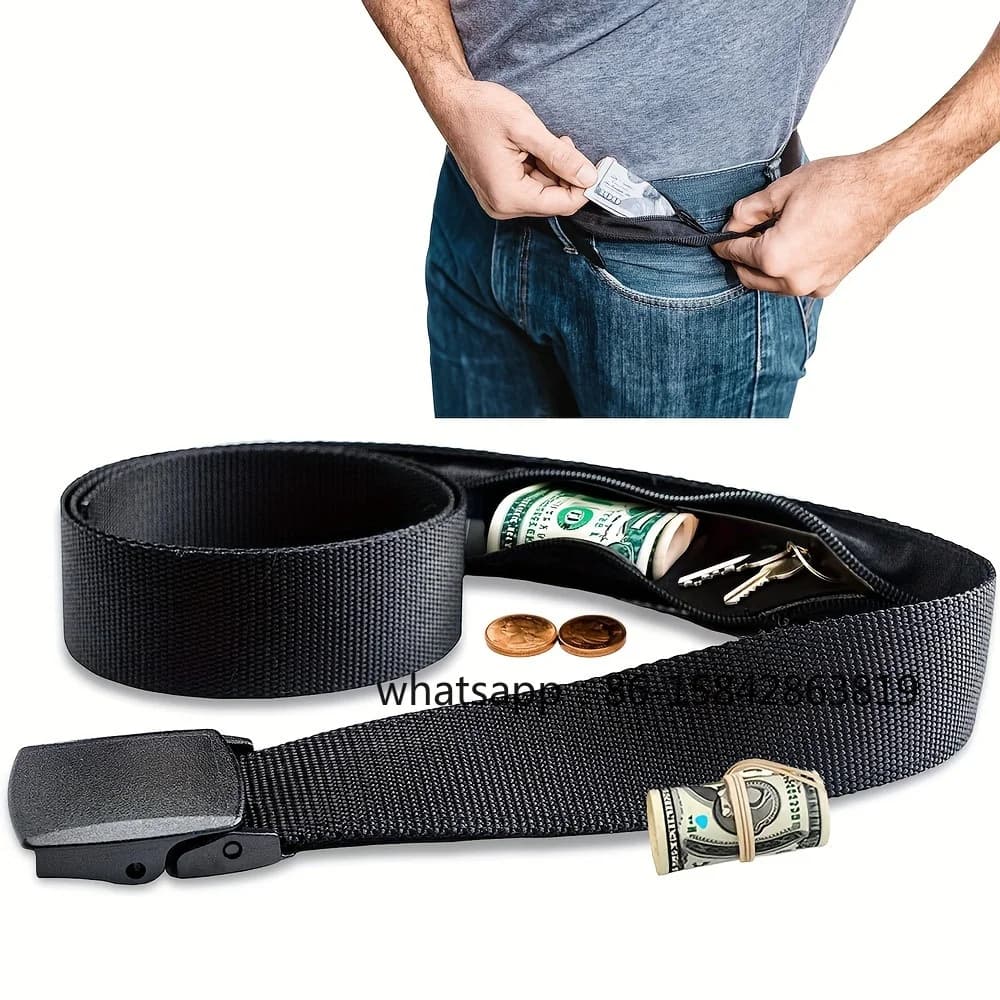 Anti Theft Belt Waist Bag, Portable Hidden Money Strap Belt, Secret Hiding Wallet Belt Waist Bag